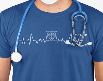 Heartbeat Neurology Shirt, Medical Worker Shirt, Neurology Nurse Shirt, Gift for Medical Staff, Gift for Her, Neurology Tee