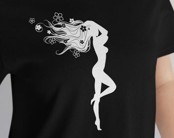 Naked Woman Shirt, Female Figure Art Shirt, Naked Woman Art T-shirt, Abstract Woman Body T shirt, Naked Woman Tee
