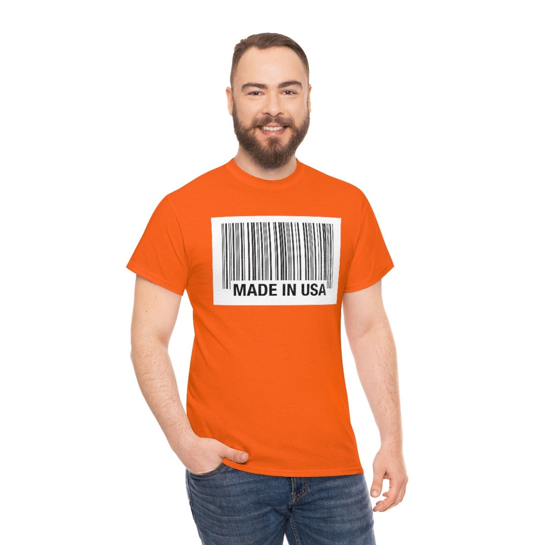 Made in USA Shirt Made in America Funny Shirt Unisex Tee Barcode Shirt