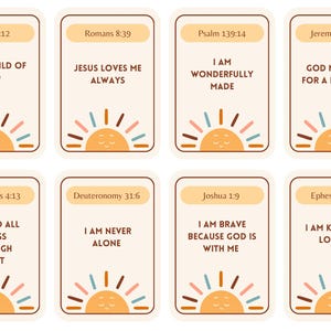 Christelijke affirmatiekaarten voor kinderen – afdrukbare op de bijbel gebaseerde flashcards voor peuters – geloofsbetuigingen voor kinderen – digitale download