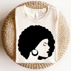 Afro Woman SVG, African American svg, Afro Black Queen, Afro Lady Svg, afro girl svg, Black Woman, Svg Files For Cricut, For Silhouette_SD