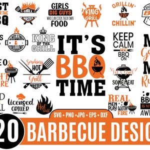 20 Grill Design Bundle, Grill Master SVG, lustige Grill Zitate, Grillen svg, Grill Dad svg_BD