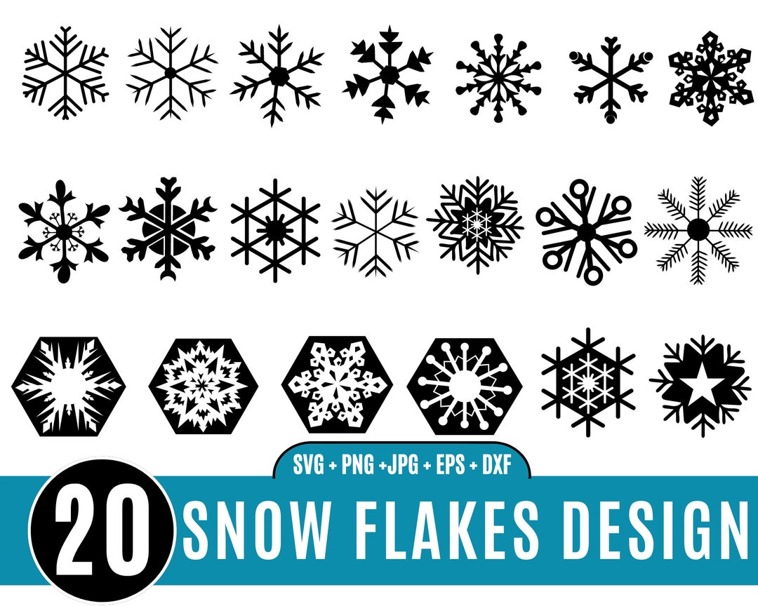 20 Snowflake SVG Bundle, Snow Svg, Winter Svg, Snow Flake SVG ...