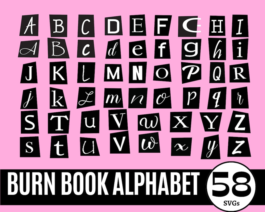 58 Burn Book Svg, Burn Book Font Svg, Burn Book Font for Cricut Svg