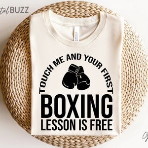Tócame y tu primera lección de boxeo es gratis, Guantes de boxeo svg, Guantes de boxeo png, Silueta de boxeo, Lucha svg, Guantes svg, Boxing_SD