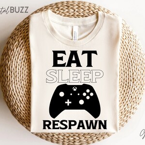 Eat Sleep Respawn svg、ゲーマー SVG、ビデオ ゲーム svg、ボーイズ シャツ svg、ゲーム Svg、ビデオ ゲーム コントローラー svg、プレイ ステーション svg_SD