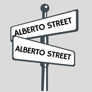 2 Street Sign Svg, Street Sign cut file, Customizable Street Sign, Street Sign Files for Cricut, Cut Files For Silhouette_BD image 4