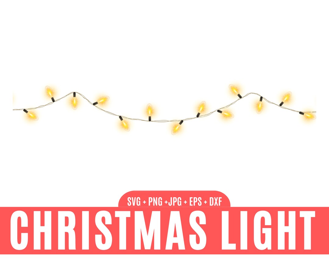 Christmas Lights SVG, String,seamless, Christmas Lights for Cricuit ...