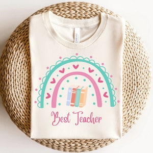 Boho Regenbogen Lehrer svg, Lehrershirt Svg, Lehrershirt Svg, Lehrershirt svg, lehrershirt svg, one loved teacher svg, teacher birthday_SD