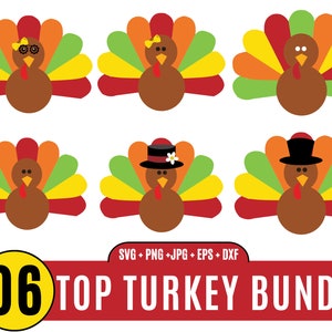 06 Truthahn svg Bündel, Truthahn svg, Truthahn svg, Truthahn Svg, Thanksgiving SVG, Thanksgiving Cut Files_BD