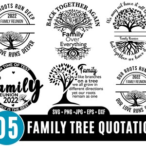 Paquete svg del árbol genealógico, archivos png del árbol genealógico, reunión familiar svg, rama del árbol genealógico svg, árbol de la vida svg, árbol genealógico Cricut_BD