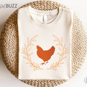 Poulet floral SVG, paquet de poulet svg dessiné à la main, fichier de coupe de poulet, poulet de ferme svg, chuchoteur de poulet svg, , crazy chicken lady svg