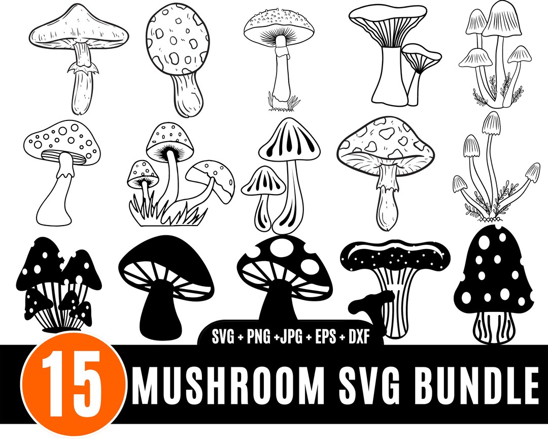 Mushroom Svg, Cute Mushrooms Svg, Magic Mushroom Svg, Mystical Mushroom