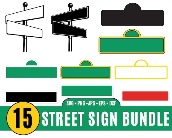 Street Sign Svg Bundle Street Sign Clipart Street Logo 