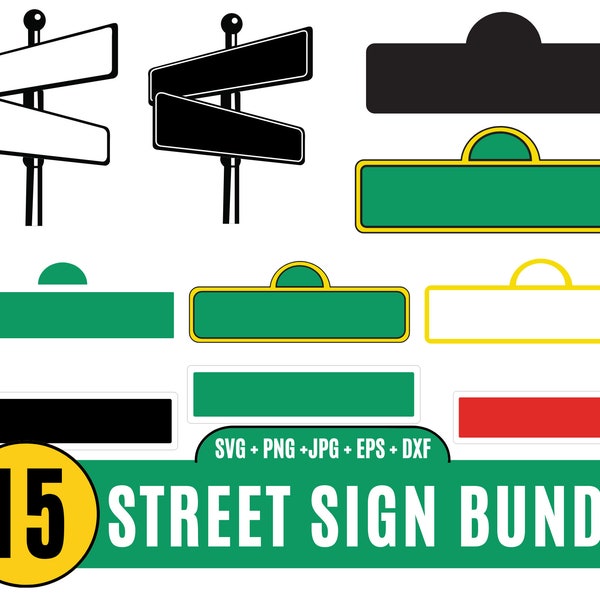 Street Sign Svg bundle, Street Sign clipart, Street Logo Cricut, Metal street sign, road sign svg, street sign clipart, Street Sign logo_BD