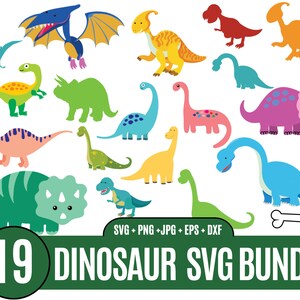 19 Dinosaur SVG Bundle, Baby Dinosaur Svg, Dinosaur Clipart PNG, Kids ...