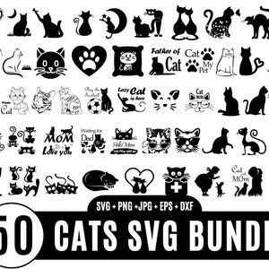 50 Cat Lady svg, Cats svg, cat mama, Kitten svg, Heather roberts art, Crazy cat lady svg, Cat Sprüche svg, Cat Zitate svg_BD