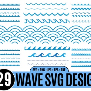 29 Wave Svg Bundle, Image of Beach Svg, Wave Cricut, Sea Waves Svg, Wave Clipart