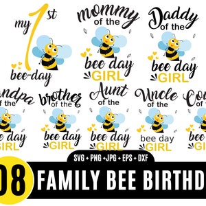 Bij eerste verjaardag svg, Eerste bijendag svg, bijen svg bundel, Eerste Verjaardag svg, 1e Verjaardag, Familie Eerste Verjaardag, Bij Eerste Birthday_BD