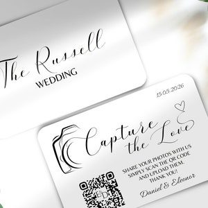 Printed Wedding Card Photo Sharing QR Code Capture the Love | Website on Wedding Card | Your Guests will Share their Photos