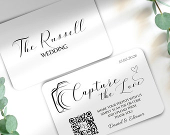 Gedruckte Hochzeitskarte Photo Sharing QR-Code Erfassen Sie die Liebe | Website auf Hochzeitskarte | Ihre Gäste werden ihre Fotos teilen