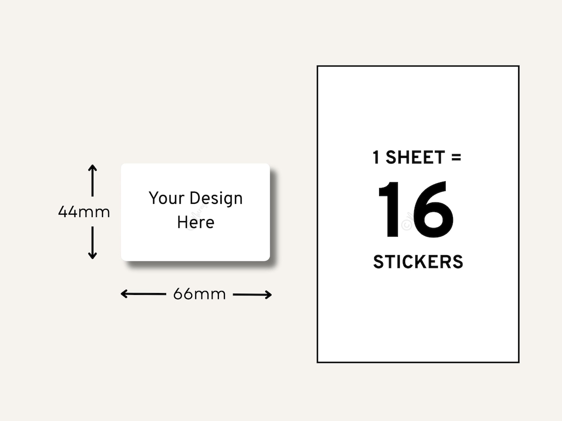 Printed Rectangular Stickers 3:2 Format Personalised | Your Design Here ...