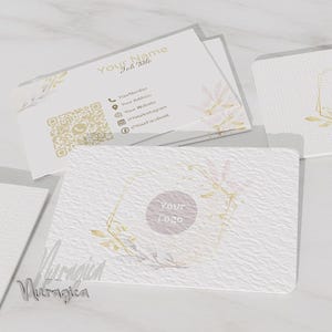 Aangepaste QR-code visitekaartjes bloementhema