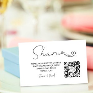 Printed Wedding Card Photo Sharing QR Code Website on Wedding Card Designed for You Your Guests will Share their Photos image 3