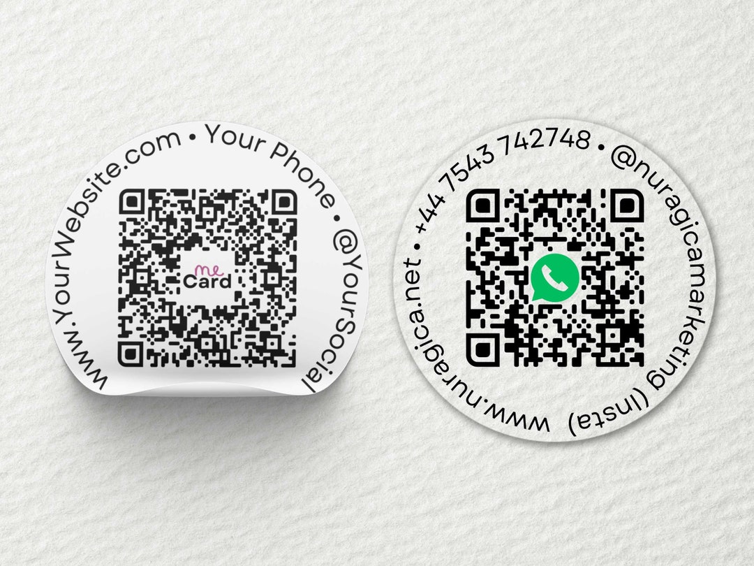 Qr Code Sticker Rounded Corners Custom Round Stickers With QR Code Different Sizes: Matte, Glossy ...