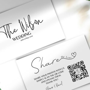 Printed Wedding Card Photo Sharing QR Code Website on Wedding Card Designed for You Your Guests will Share their Photos image 2