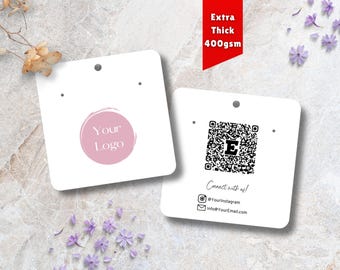 Etiquetas personalizadas para pendientes de aro (55 mm × 55 mm)