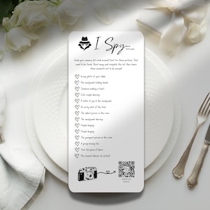 印刷された I Spy フォト ゲーム | DL 形式 | 愛を共有 | 写真を共有 | 結婚式、イベント、パーティー