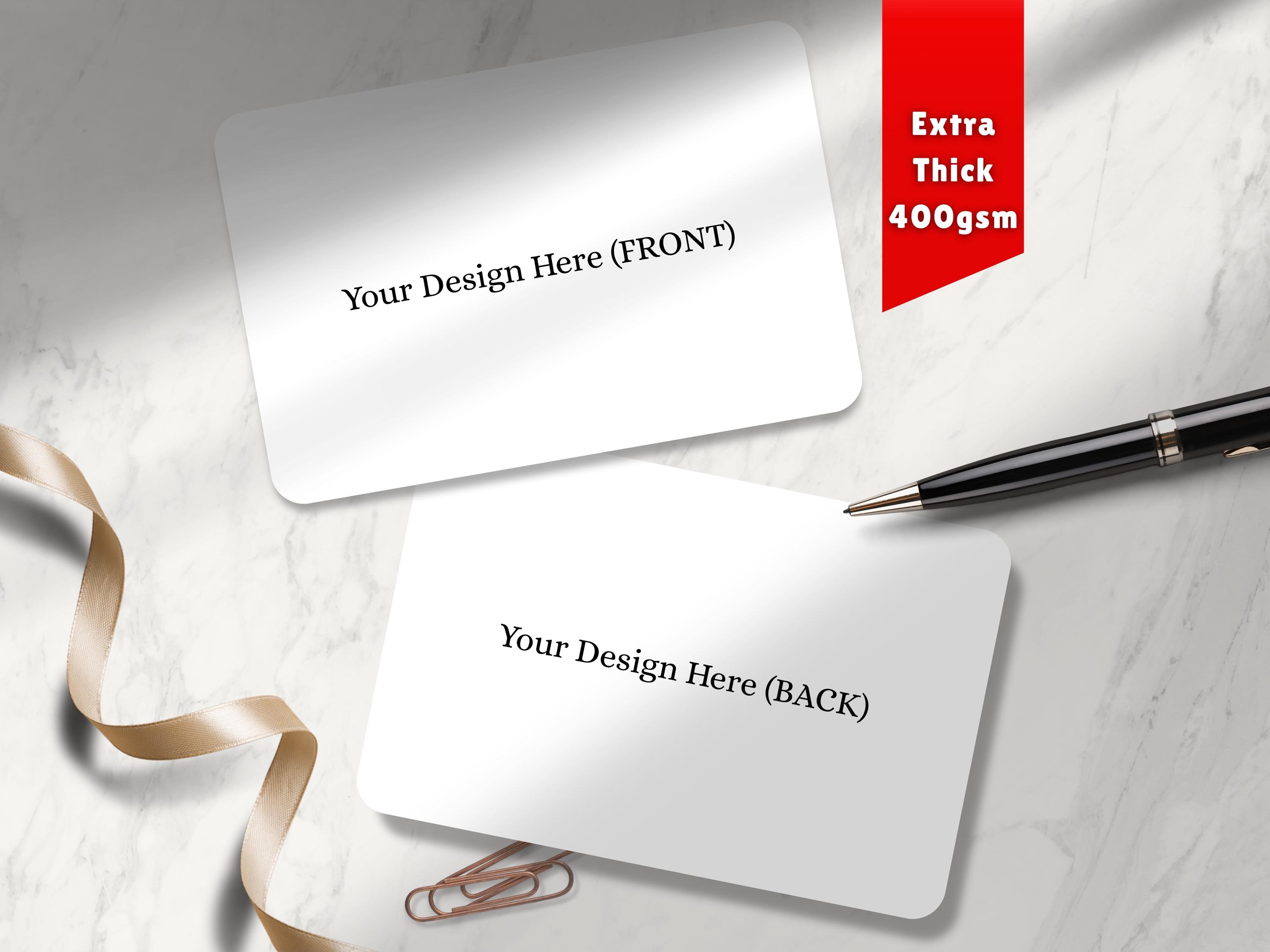 Heitu Custom Business Cards - 100pcs 300gsm Matte Double-Sided Printable Cards With Free Case