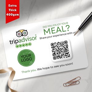 ★ Sie beschenken sich schon seit 2011 mit Ihrem Logo Visitenkarte | Restaurant, Geschäft, Geschäft, Kneipe | Karton 400g/m²