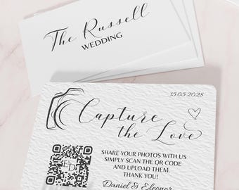 Tarjeta de boda Captura el amor con código QR