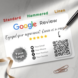 Google-reviewkaarten met QR-code