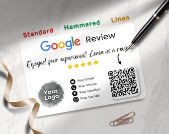 Google Review Cards with QR Code