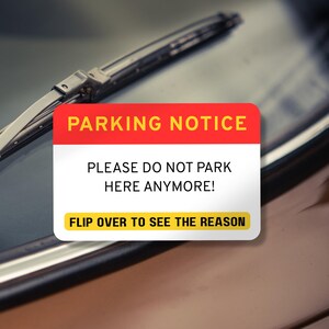 Parkhinweis Doppelseitig | Schlechte Parkstelle | Hör auf mit schlechten Angewohnheiten
