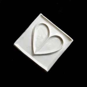 Split Heart Mini Non Ceramic Paint Palette | Valentine Gift for Artist | 3 Wells || 2.5 | MP-003HEART