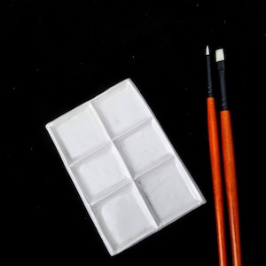 WATERCOLOR PALETTE | Non Ceramic Paint Palette for Artist  | 6 wells || 3.5 | PP-006