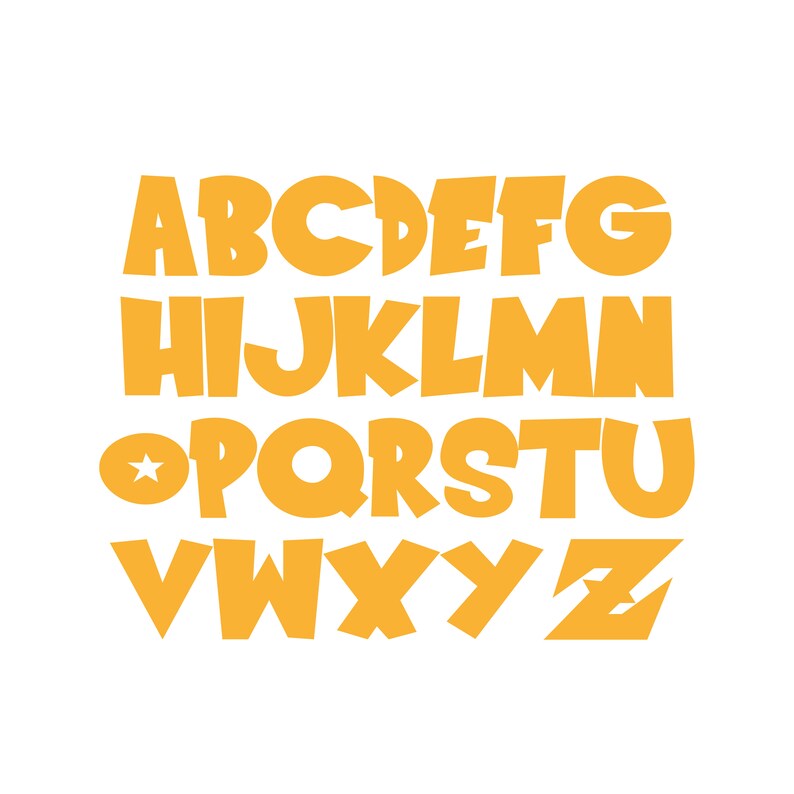 Dragonball Z Font DBZ Cutfiles Anime Fonts Anime Clipart Etsy