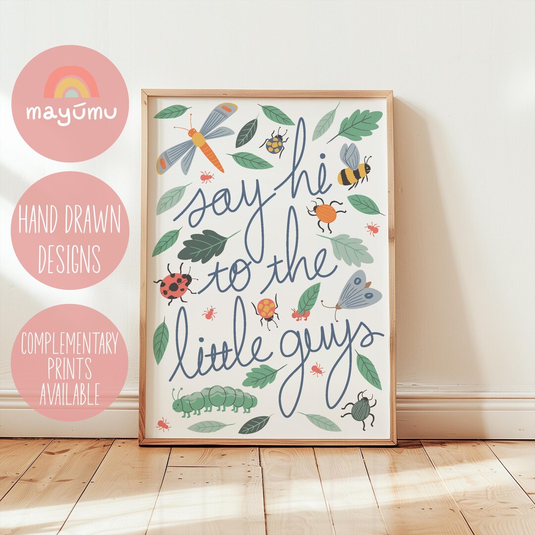 Bug Wall Art | Insect Wall Art | Bug Print for Boys | Nature Themed ...