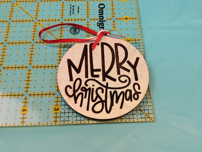 Ornament Wood Merry Christmas Engraved Ornaments Gift - Etsy