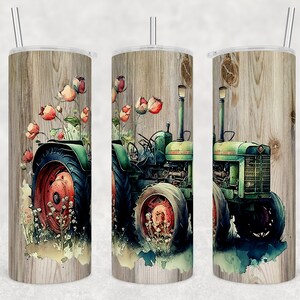 Tumbler | Green tractor |support your local farmer | Gift | Tractor| USA|Great Gift- Ladies-Cows| Men