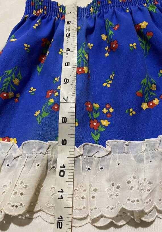 Vintage Jc Penney Girls Sz 5 Floral Skirt Ruffle … - image 4