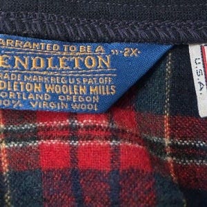 Vintage Pendleton Cardigan Sweater Plaid | Mens Size 2XL | V Neck Cabin Outdoors | 90s image 2