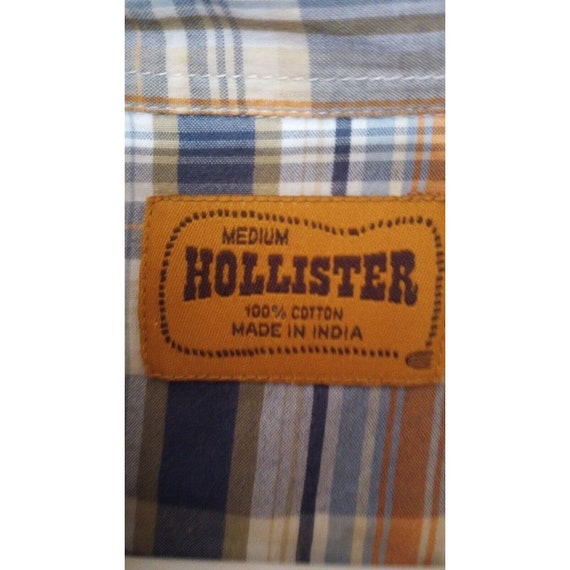 Vintage Hollister Mens Sz Medium Top Plaid Shirt … - image 5