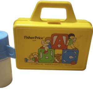 Vintage Fisher Price 1979 ABC Lunch Box #638 With Thermos