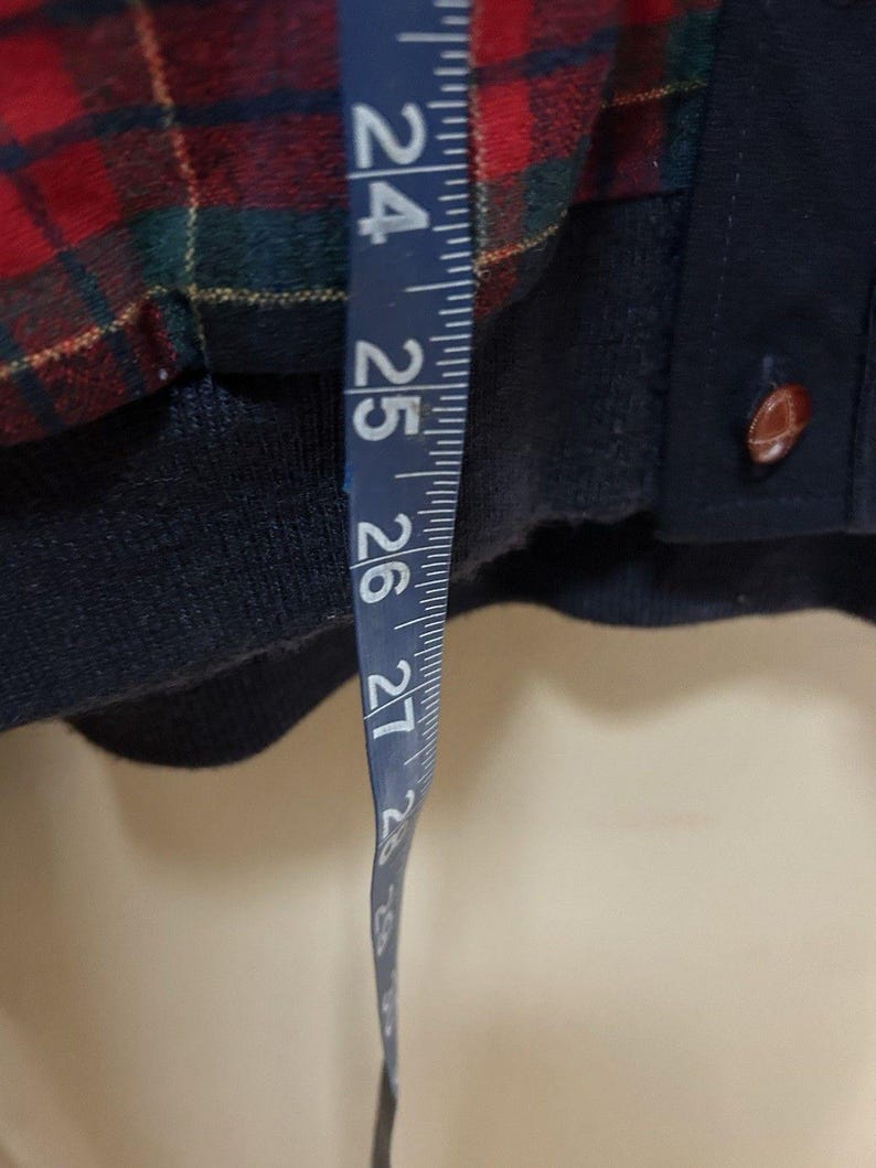 Vintage Pendleton Cardigan Sweater Plaid | Mens Size 2XL | V Neck Cabin Outdoors | 90s image 4