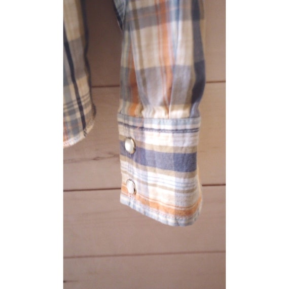 Vintage Hollister Mens Sz Medium Top Plaid Shirt … - image 9